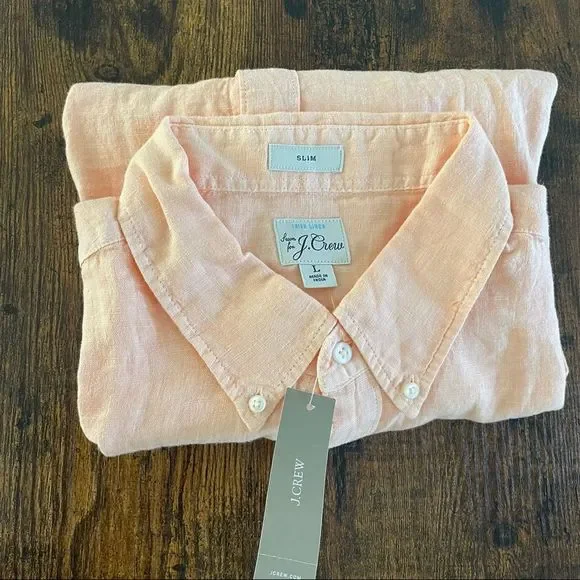 Sold!Jcrew McNutt garment-dyed Irish linen shirt - Picture 8 of 9